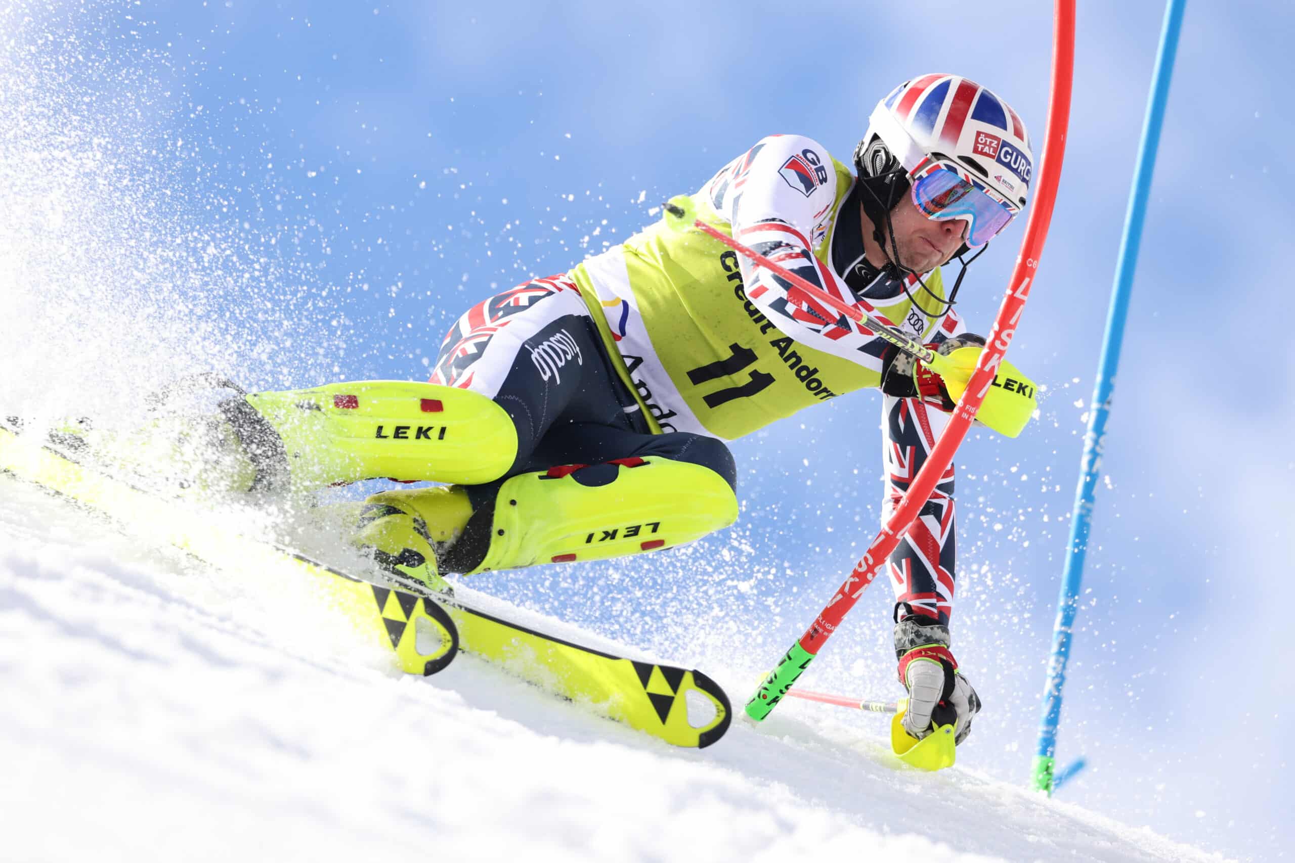 Dave Ryding (GBR) racing slalom World Cup in Soldeu, Andorra. Credit: GEPA pictures/ Mathias Mandl